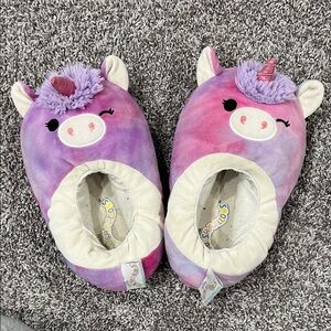 Squishmallows Pink and Purple Unicorn Slippers
